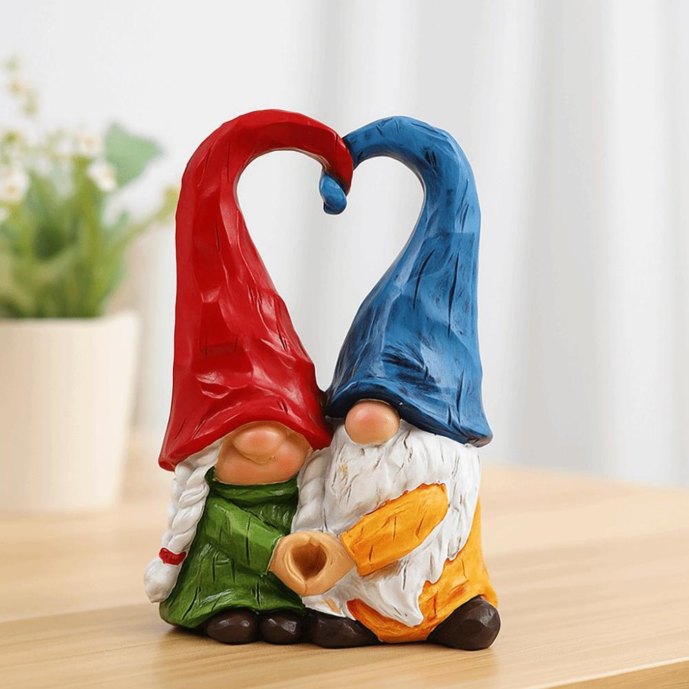 Resin Pumpkin Dwarf Figurine Statue Dwarf Spirit Heart Shape Figurines  Desktop Decorative
