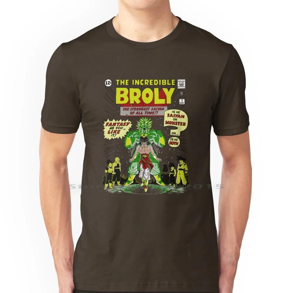 The Incredible Broly T Shirt 100 Cotton Rbrow Super Cartoons Animation Anime Manga Tv Z Broly Idea Quote Sayings Funny Humor