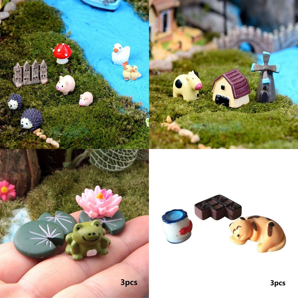 Charming Mini Animals Resin Ornaments For Delightful Fairy Garden Decoration