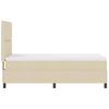 Boxspring Bed with Headboard Cream 90 x 200 cm Fabric