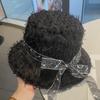 Style Cotton Twill Sun Hat With Bow And Fringe For Summer Beach Wear