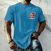 Men's Retro Hawaiian Texture Print Short Sleeve T Shirt Loose Fit Casual Summer Daily Wear Top Soft Fabric Breathable Design