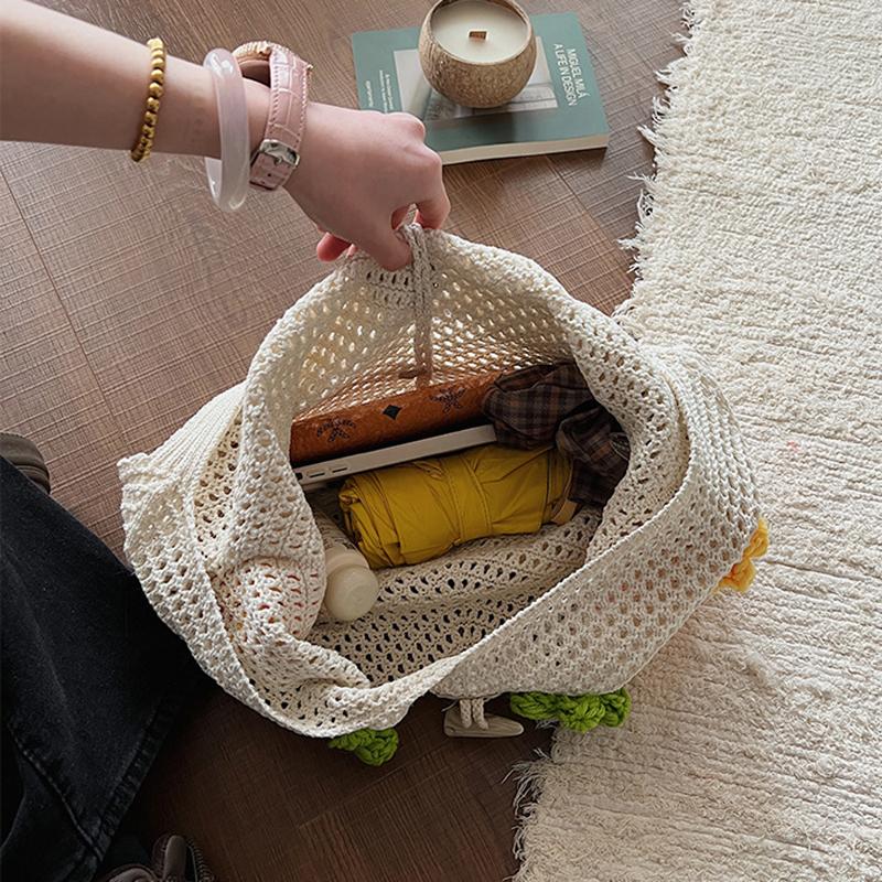 Nuova Borsa a Spalla Floreale alla Moda per Donna Stile Campagnolo Casual da Donna Grande Capacità Borsa da Viaggio Shopper