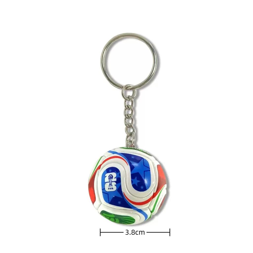 3D Simulation Football Keychain Pvc Creative Mini Key Ring Bag Pendant Car Accessories Gift 2026 Charm Fitness Series Pendant