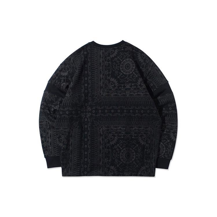 Li Ning Casual Loose Round Neck Sweatshirt Men sweatshirt Black AWDR213-2