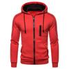 Men's Spring and Autumn Hoodie Long Sleeve Zipper Hooded Pullover Sweatshirt Casual Sports Sweatshirt