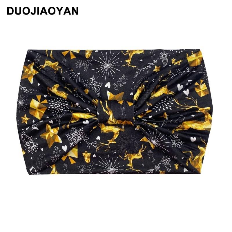 Knot Headband, Color Blocked Pattern Printed Sports Headband, Fashionable Polka Dot Wide Edge Elastic Headband