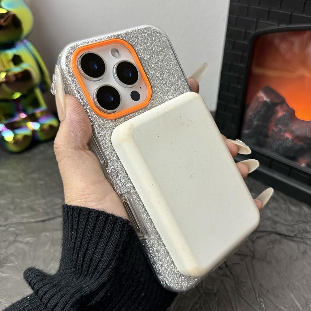 3IN1 Glitter Claer Phone Case For iPhone 17 Pro Max Air 15 14 Plus 11 12 13 16 Pro For Magsafe Wireless Charging Protector Cover