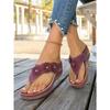 Women's Shoes TEMU Large Size Flip-flops Summer Fashion Flowers One Pedal Slope Heel Outside Wearing Cool Slippers Women