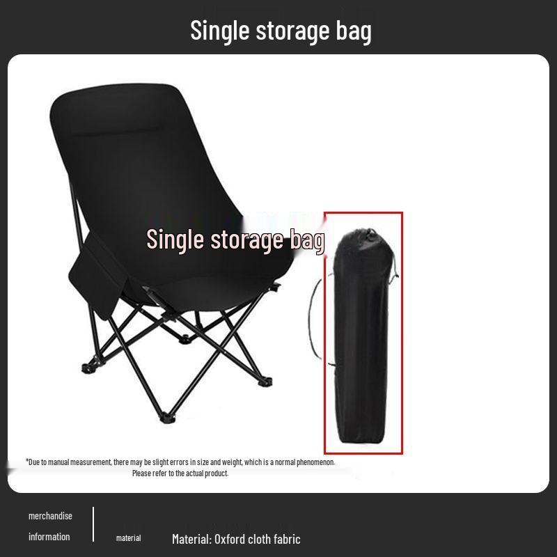 Mondlegierung Tragbarer Outdoor-Stuhl mit Rückenlehne für Camping, Angeln und Picknicks