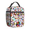 Colorful Mexican Flower Lunch Box Reusable Lunch Bag Work Bento Cooler Reusable Tote Picnic Boxes Insulated Container for Picnic