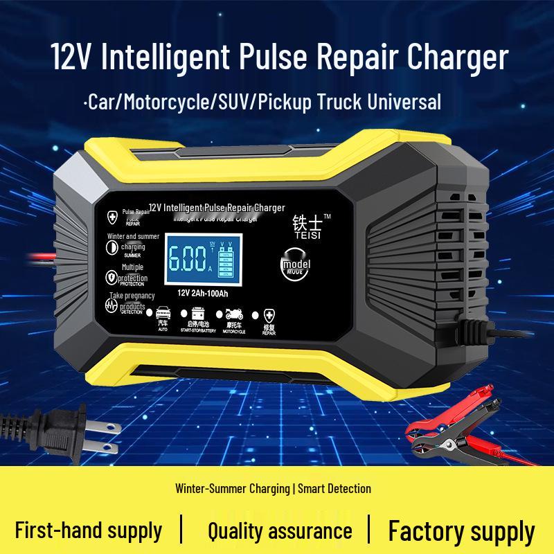 Smart Pulse Repair 12V Car Battery Charger, Nine-Stage Lead-Acid Charger