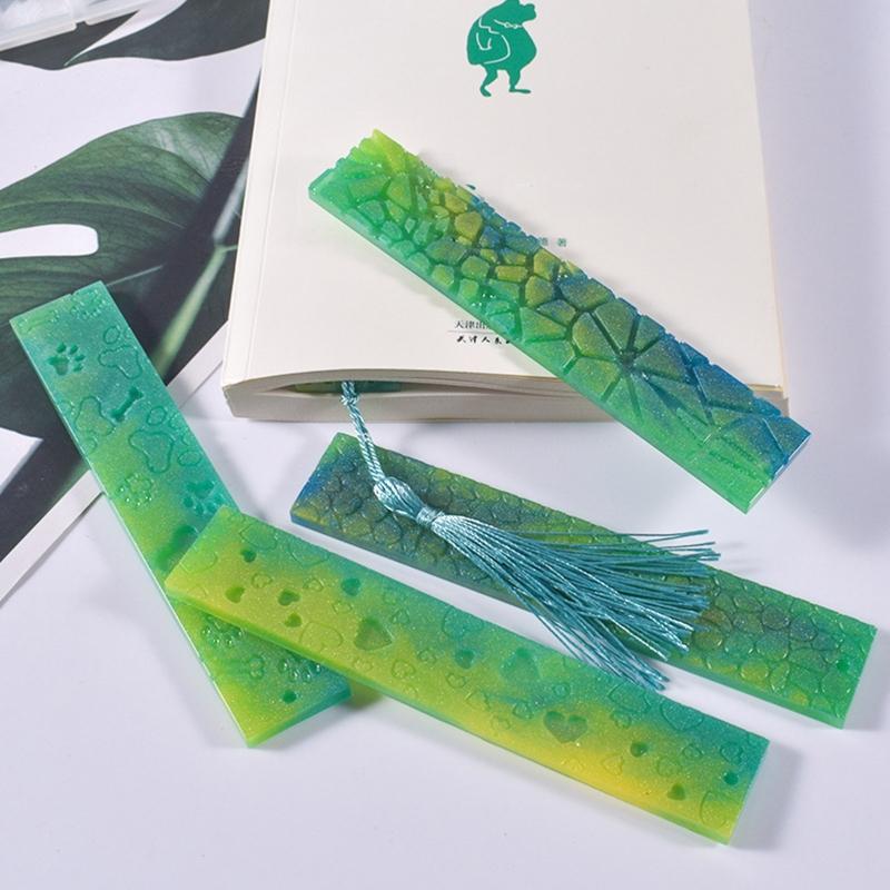 Bookmark Resin Molds Rectangle Transparent Resin Molds Silicone Bookmark Mold for DIY Art Crafts Jewelry Making Molds