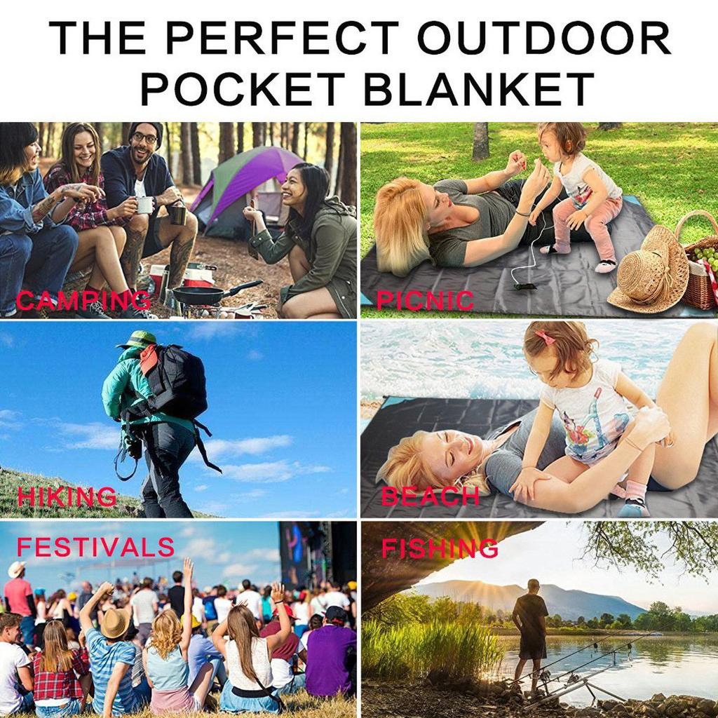 Beach Blanket Outdoor Picnic Blanket Large Sand Free Water Proof Beach Mat
