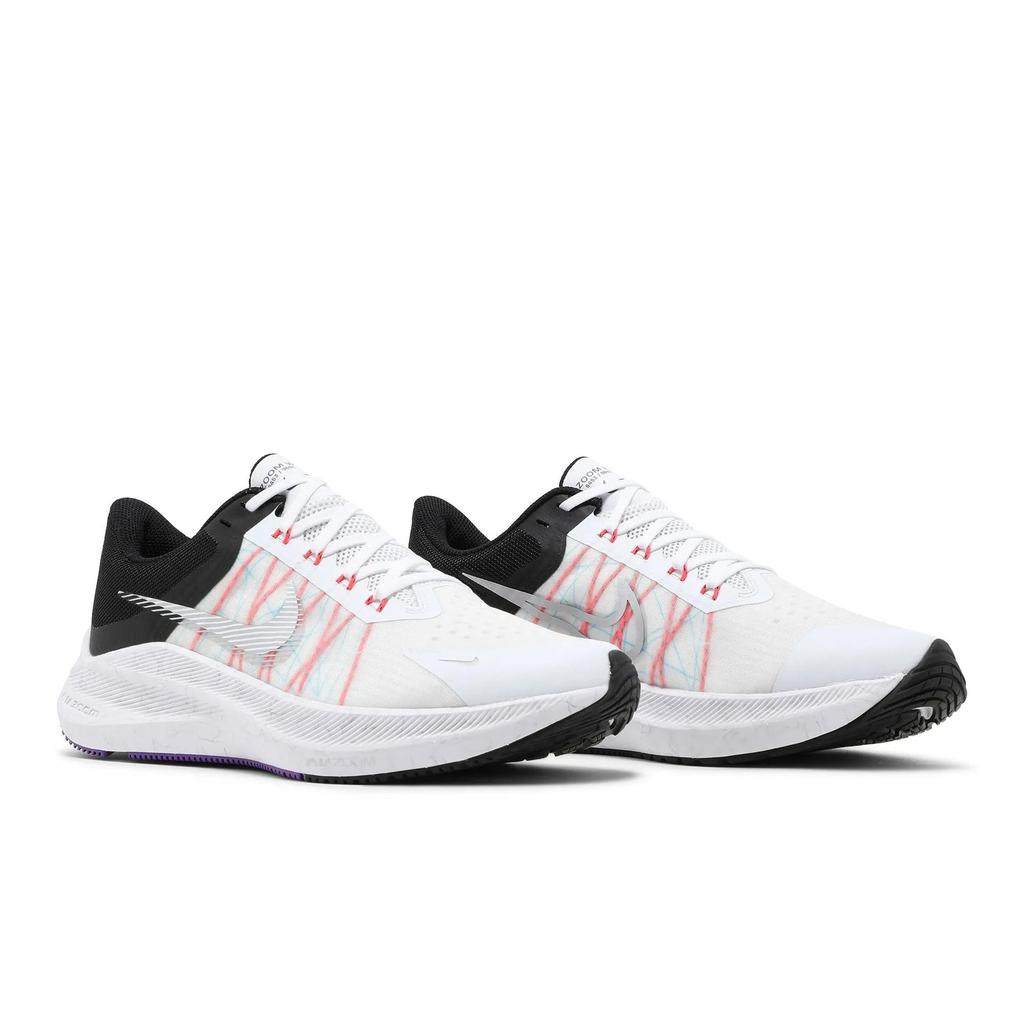 Nike Winflo 8 'White Flash Crimson' (Unisex) White / Black / Flash Crimson / Metallic Silver Running Shoes CW3419 101