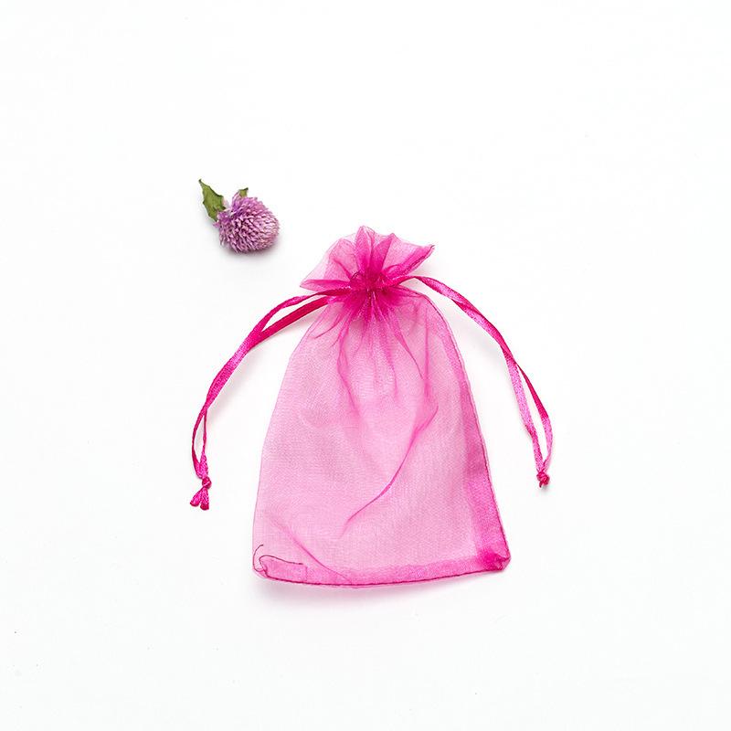50/100PCS/Lot Organza Gift Bags for Jewelry, Multi-color Drawstring Bags, Wedding, Christmas, Candy Gifts, Jewelry Packaging