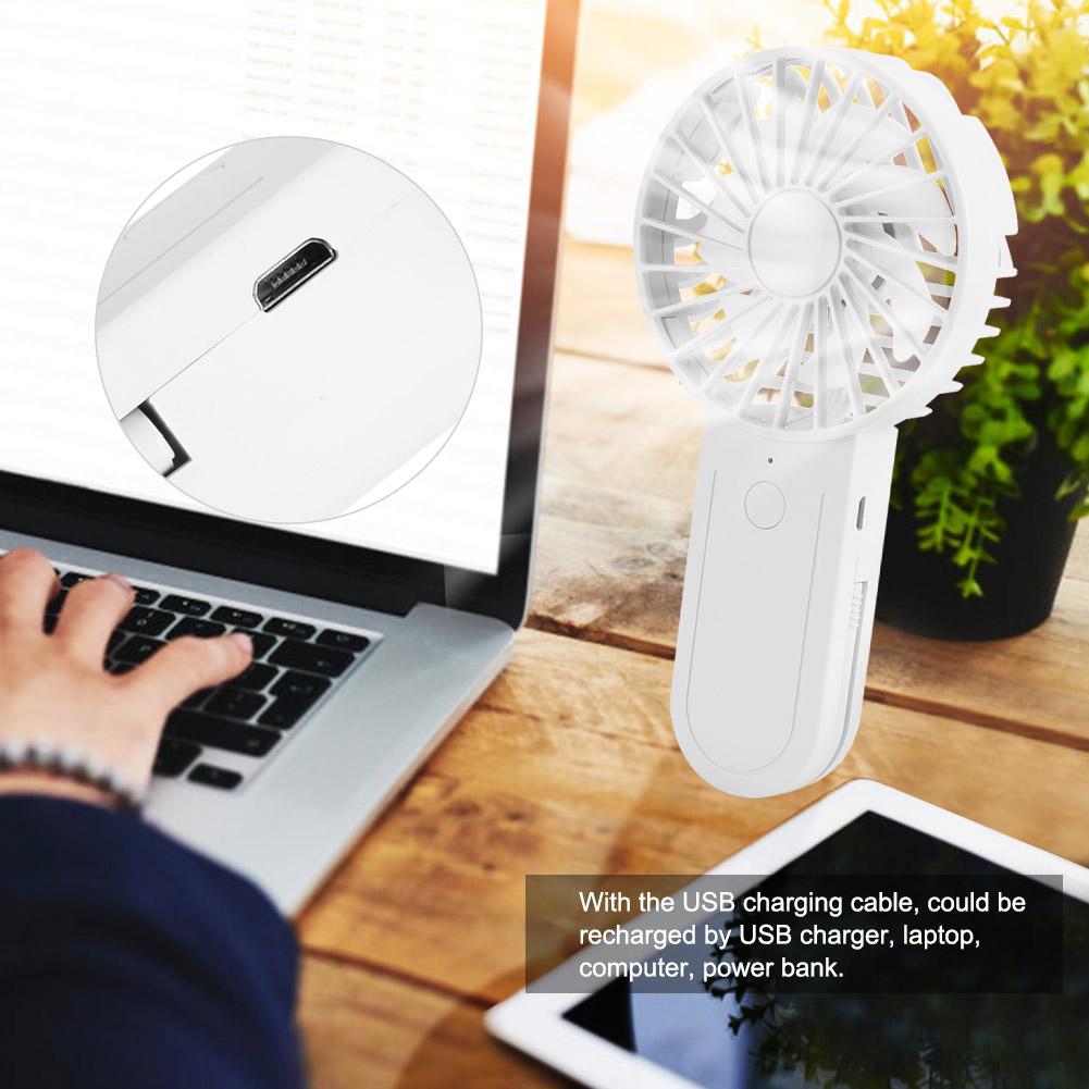 Mini Handheld Fan Telescopic Hook Fan USB Charging for Travel Office Room