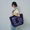 Slogan Logo Big Eco Bag Navy