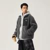 Li Ning Sports Fashion Collection Velvet feel Coat Unisex Smoky Ink Gray AFDUC95-4