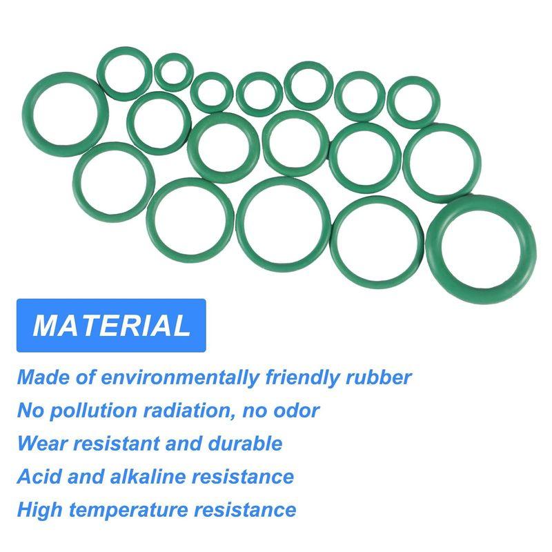 530pcs O Ring Kit Rubber 18 Sizes O-Ring Car Auto Vehicle Repair Air Conditioning Compressor Seals Assortment Kit