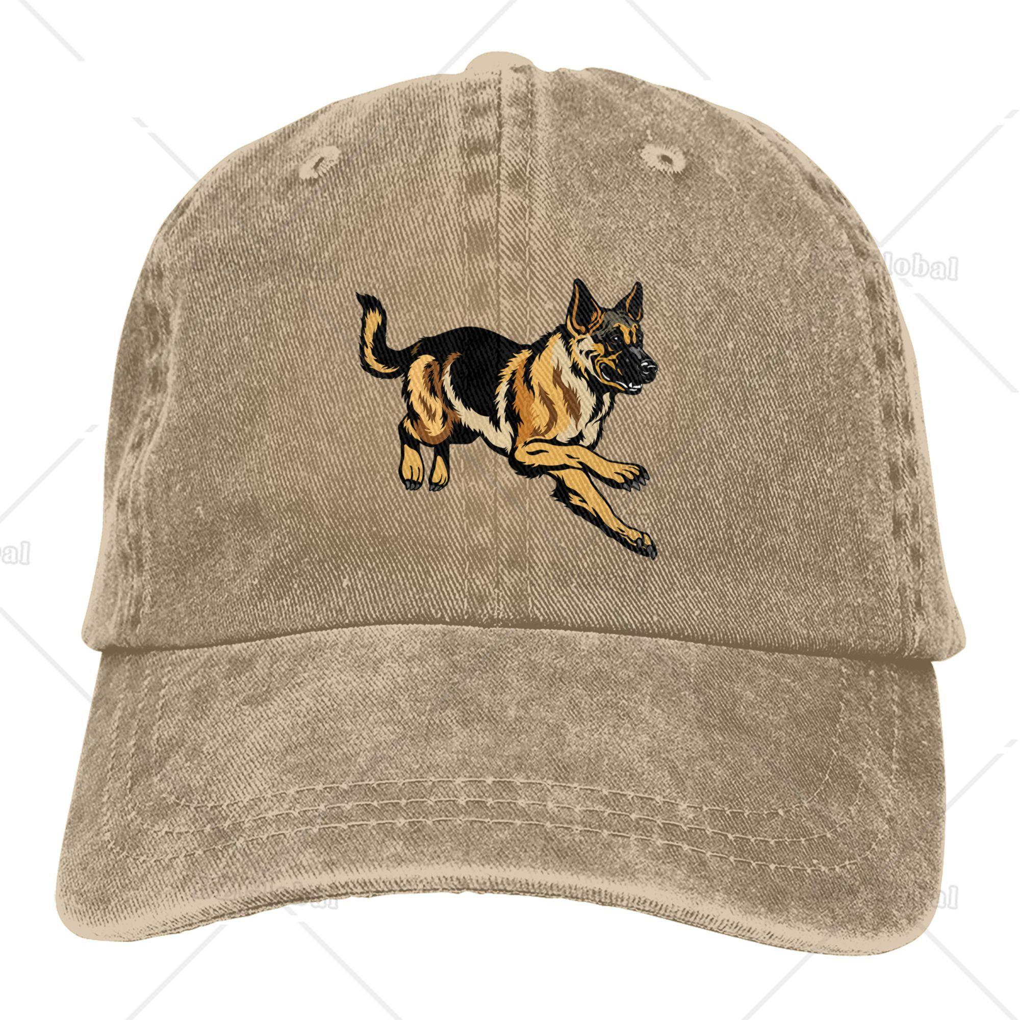 

Бейсболка из хлопка для собак, немецкая овчарка, унисекс, кепки Snapback для мужчин и женщин, кепки для гольфа, регулируемая, стираная джинсовая кепка Adjustable естественный