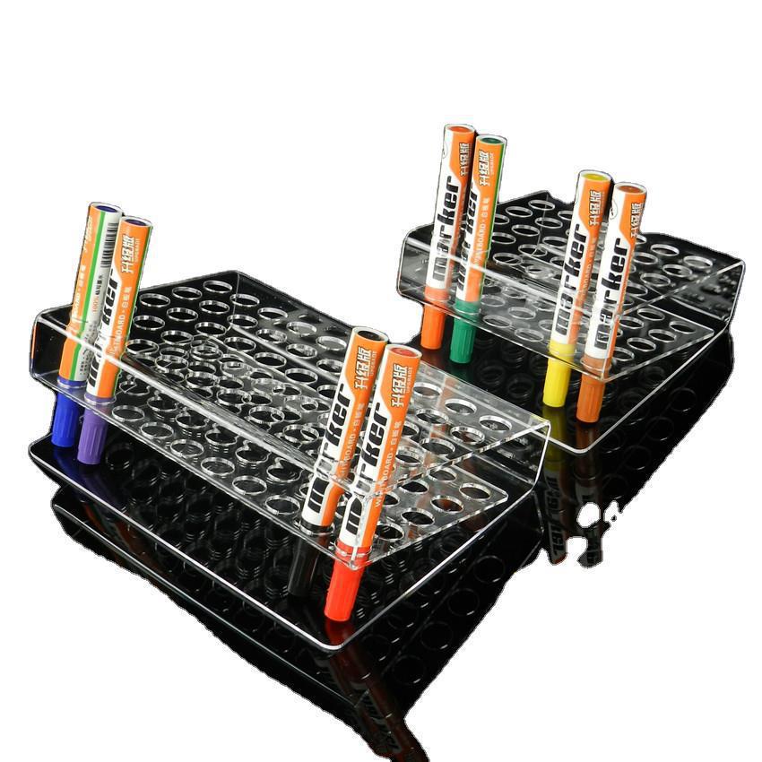 Clear Acrylic Makeup & Stationery Organizer: Pen, Eyebrow Pencil, Lip Gloss, Mascara, and Brush Holder Display Stand