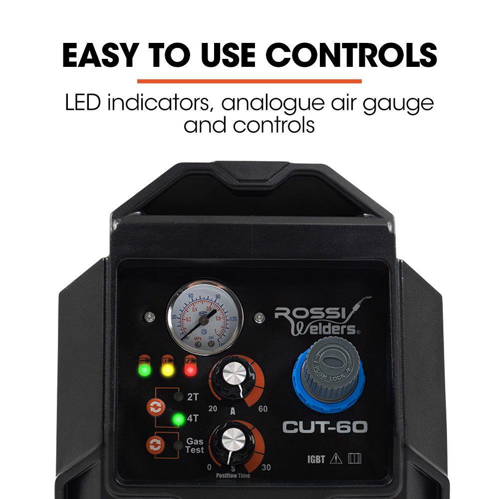 Plasma Cutters Rossi 60A Plasma Cutter Non Touch Pilot Arc For Easy Cuts Of Painted Or Rusty Metals Dc Inverter Cutting Machine Compressed Air