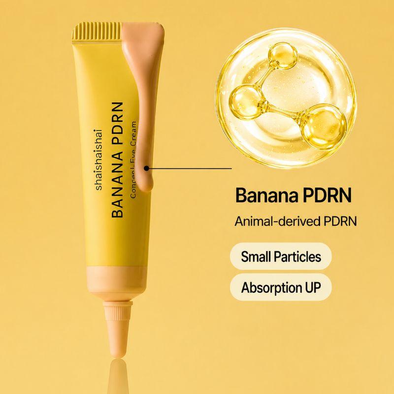 shaishaishai Banana PDRN Conceal Eye Cream 15g – Brightening Dark Circle Coverage Eye Cream