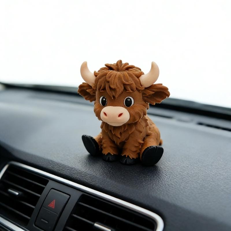 Tier Yak Figur Humorvolles Tier 3D Gedruckte Braune Yak Figur Für Schreibtisch Zuhause Und Auto Innenraum Dekorationen