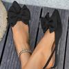 Women S Bow Closed Toe Backless Flat Sandals Summer European Style