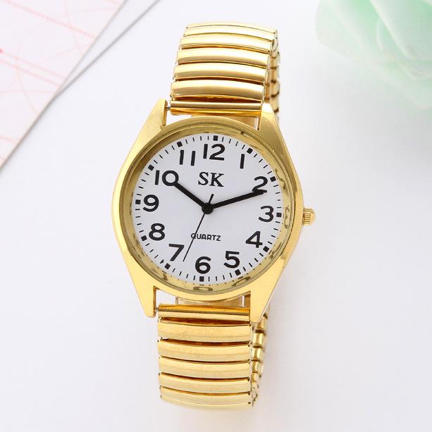 Clear Large Numbers Elastic Band Watch for Elderly & Middle-Aged Men and Women