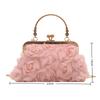 Chiffon 3D Flower Banquet Bag Fashion Evening Bags Luxury Women Chain Shoulder Bag Fashion Clutch Handbag Trendy Crossbody Bag