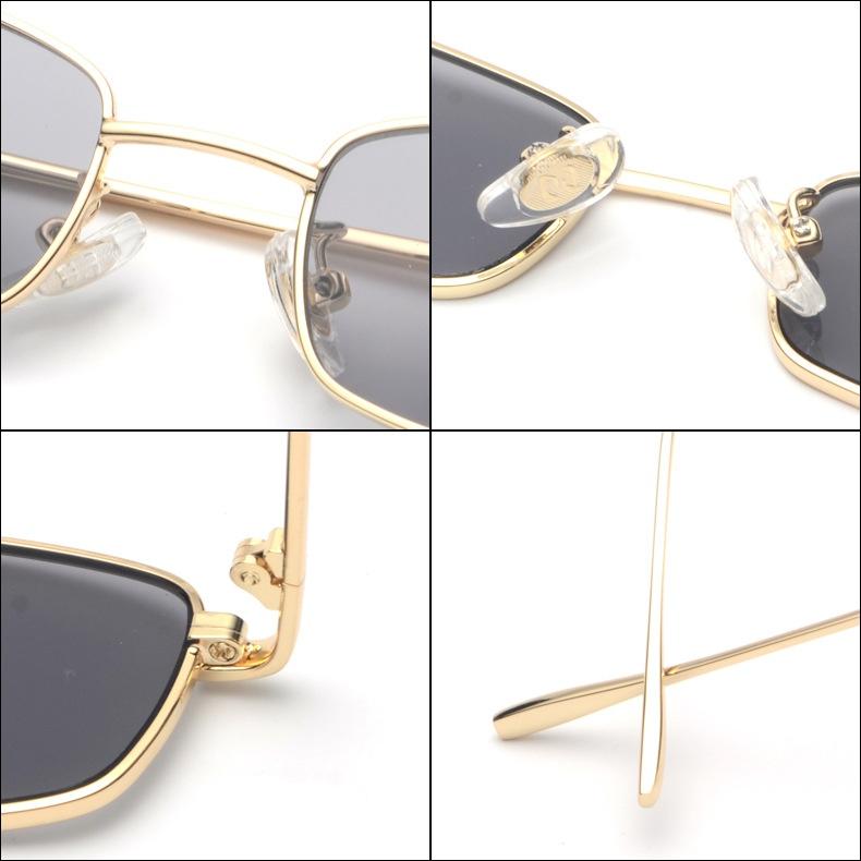 Fashion Women Men Narrow Small Square Sunglasses Retro Classic Trending Candy Color Lens Unique Eyewe