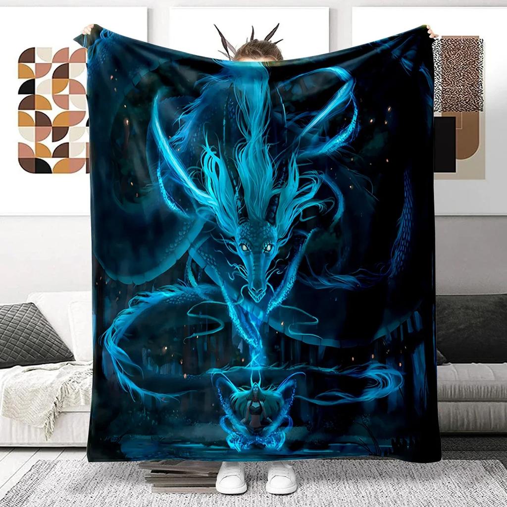 Animal Dragon Blanket Ultra Lightweight Soft Plush Flannel Throws Blanket for Sofa Bed Couch Best Office Gifts  Demogorgon