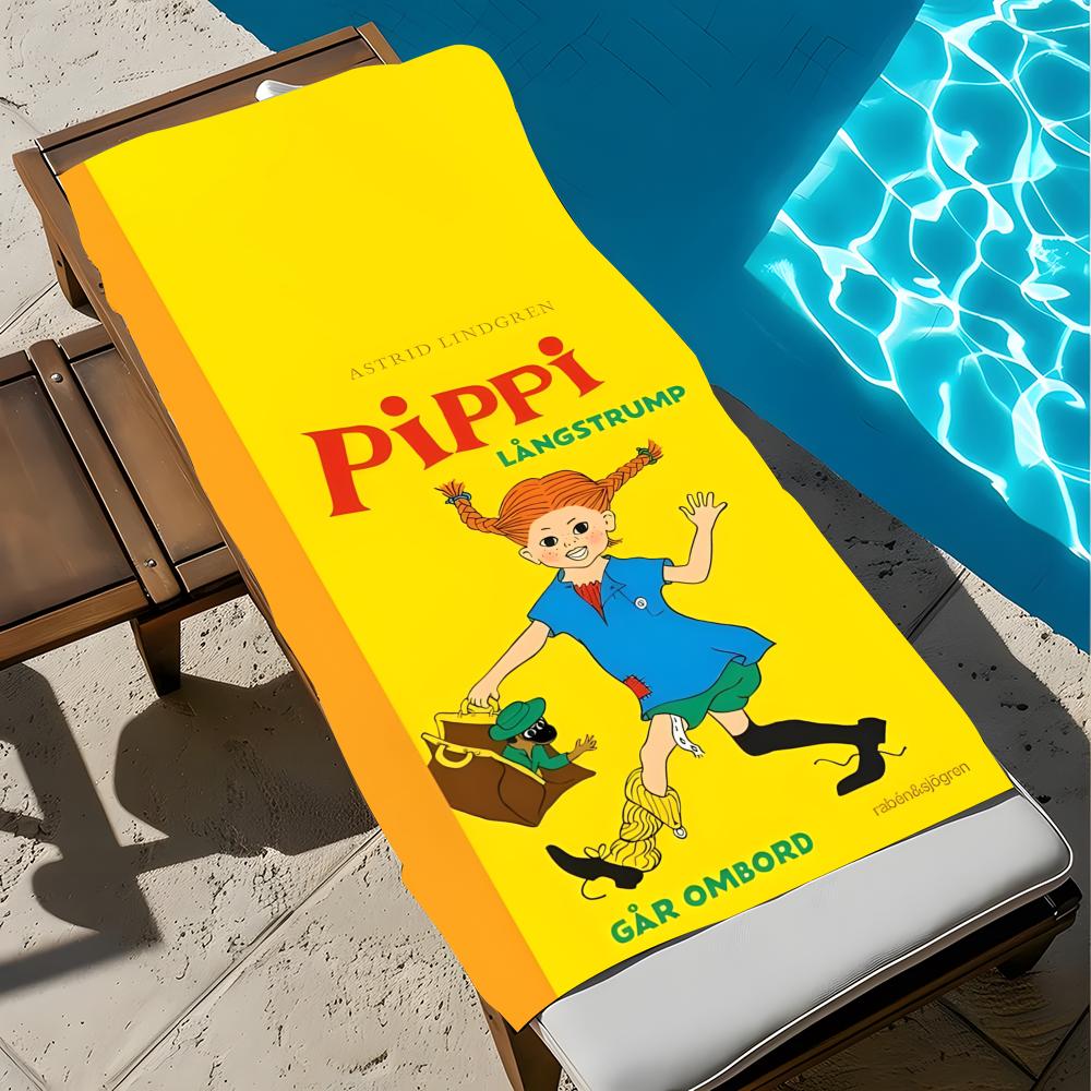 Cartoon Pippi Longstocking Towel Towel Soft Pool Gift For Travel Gym Shower Cool Camping Quick Dry Sports Large Beach Towel