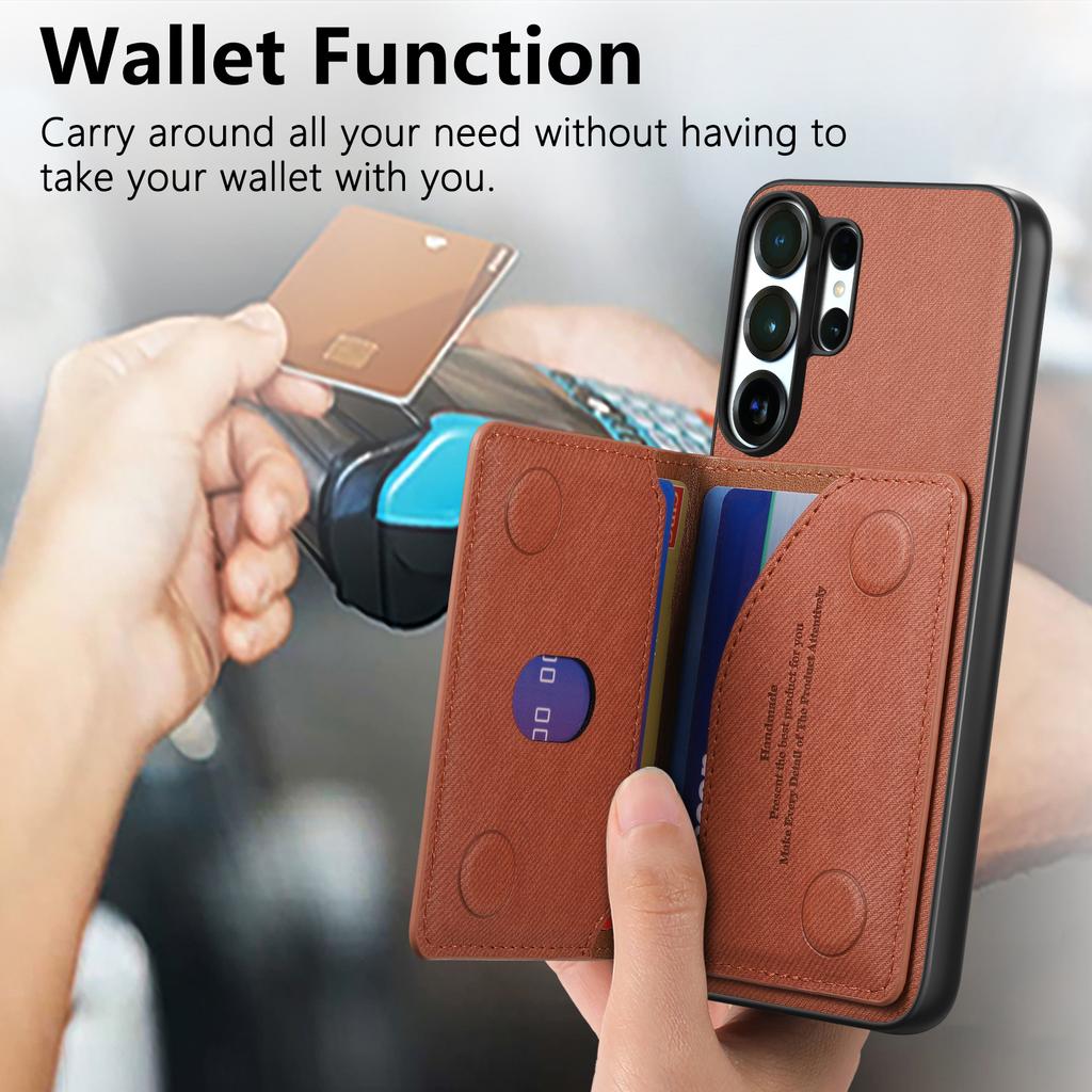 Cowboy-Muster Reißverschluss Magnetkartenfach Geldbörse Leder Handyhülle Für Samsung S25 Ultra S24 Plus S23 A17 A07 Tasche Ständer Hülle