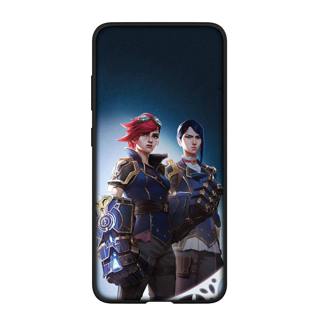 

для iPhone 16 15 Xiaomi Redmi Note 13 12 11 Pro Max X 9 14 Plus XR Samsung Galaxy A15 S24 S23 Huawei OPPO чехол аниме Arcanes игра Jinx Vi чехол для телефона for Samsung Galaxy S24 Ultra аэро