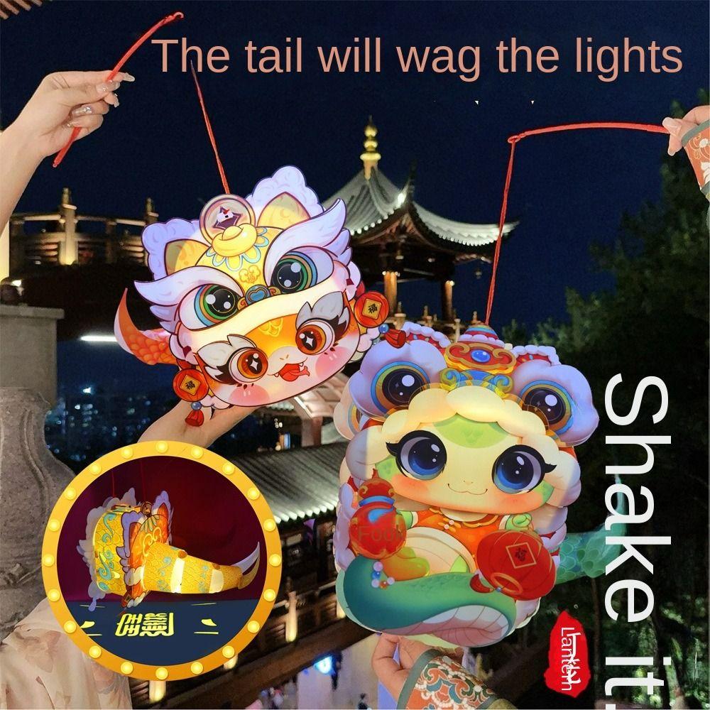 Glowing 2025 Snake Year Lantern Traditional New Year Luminous Lantern  Mid-Autumn Festival