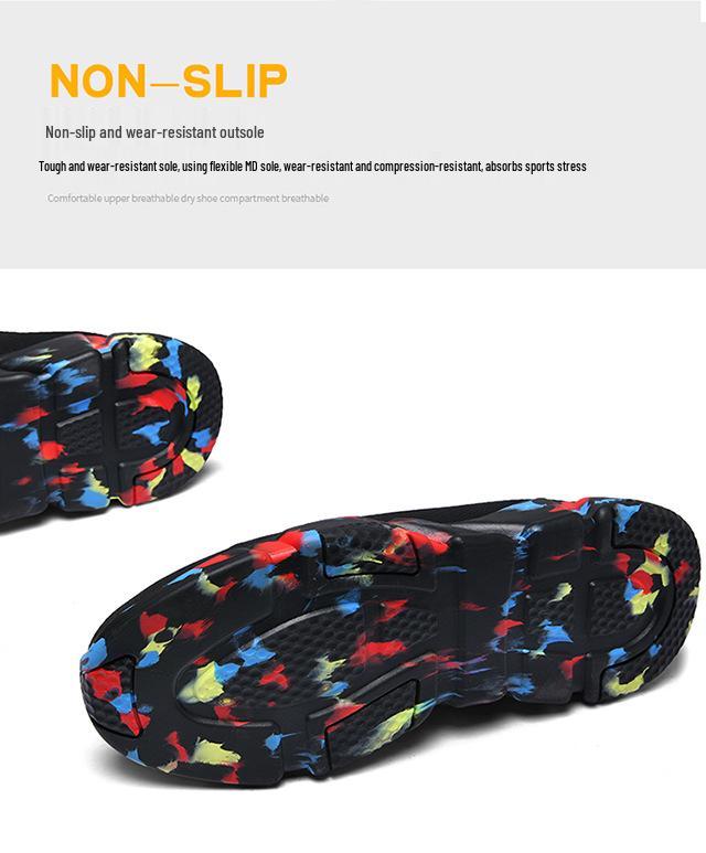 Women's Breathable Elastic Sock Sneakers - Spring/Autumn, Trendy Casual Shoes, Unisex, Plus Size Available