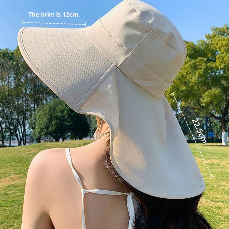 UPF50+ Womens Sun Hat Summer Ponytail Opening Wide Brim Foldable Travel Beach Fishermans Hat for Outdoor Activities