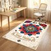 Floral Garden Theme Crystal Velvet Rug Personalized Custom Name Text Soft Floor Mat Home Decor