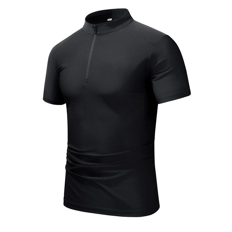 2026 Half-Zip Quick-Dry Polo: Lightweight, Breathable Short Sleeve Sport T-Shirt for Casual Fitness & Running