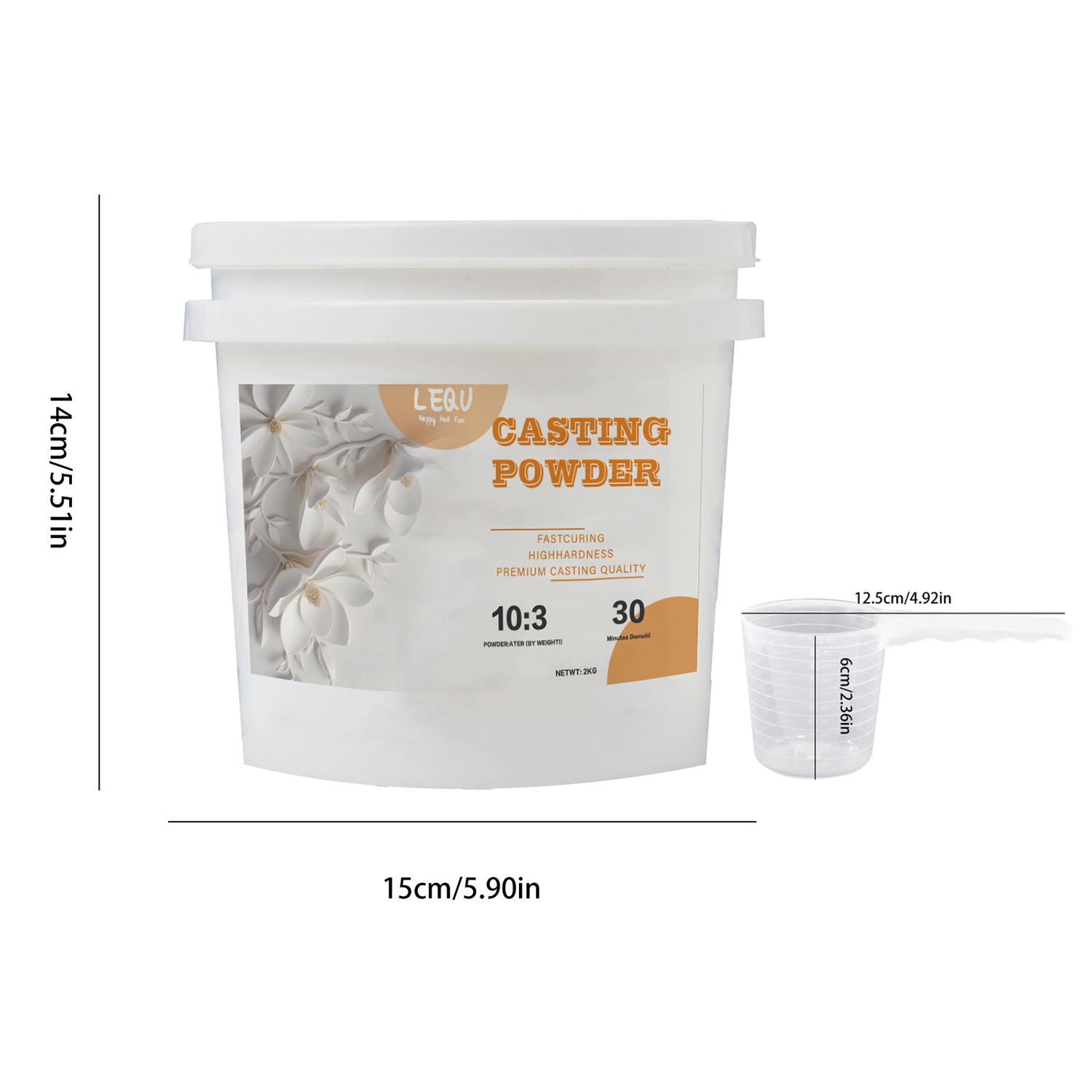 

2KG/2.5KG/3KG Resin Casting Powder High-Density White Plaster Powder Raw Material for Handmade Clay Crafts Wholesale