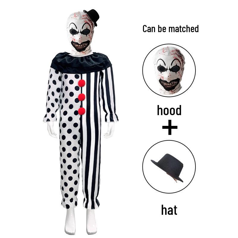 Soul-Reaving Clown Kids' Bodysuit - Halloween Horror Costume for Role Play & Stage