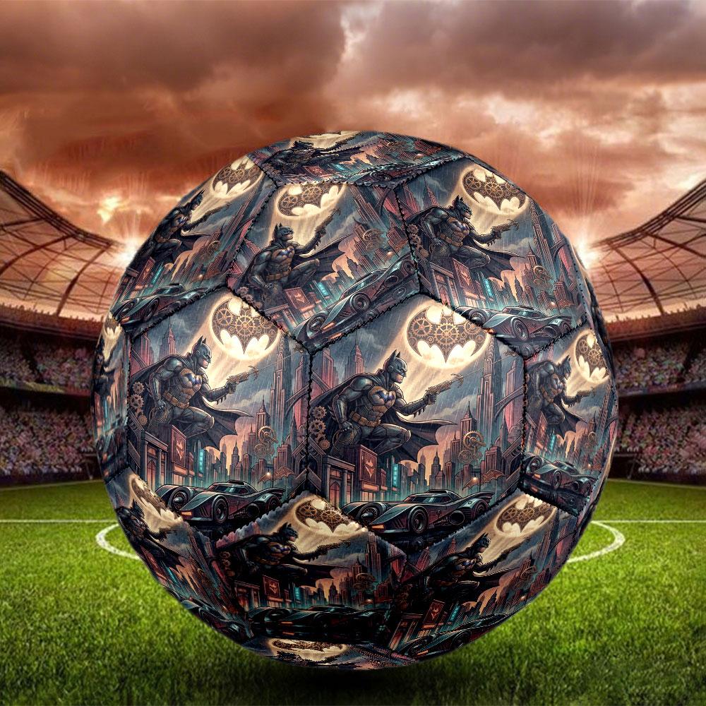 Batman Print Size 5 Soccer Ball, Standard Match Football for Sports Game and Team Practice, Ideal Gift for Soccer Fans