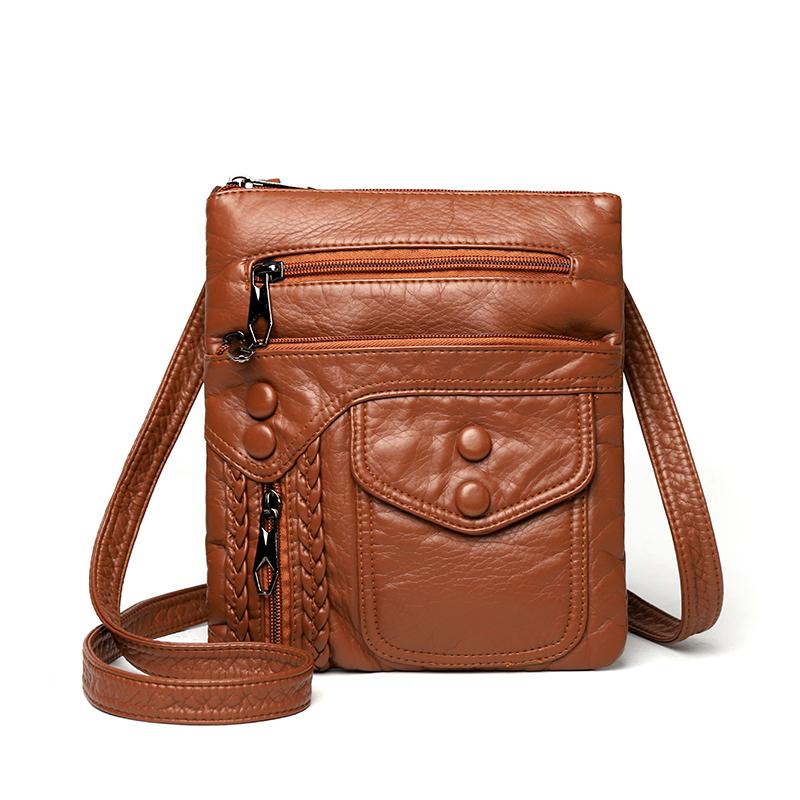 

Fashion Women s Crossbody Bag PU Leather Wallet and Handbag Designer Shoulder Bag Women Cell Phone Pocket Bag коричневый