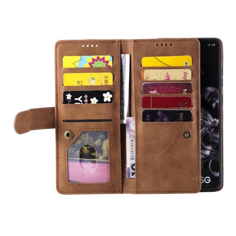 PU Leather Phone Pouches Featuring Build In Stand Functions 12 Storage Compartments Not Shock Defense for Phone S25