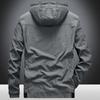 Spring and Autumn Men's New Large Size Jacket Men's Youth Loose Lapel Thin Hooded Jacket Trendy