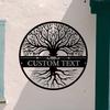 Metal Wall Art Tree of Life Family Name Sign Home Decor Wall Hangings