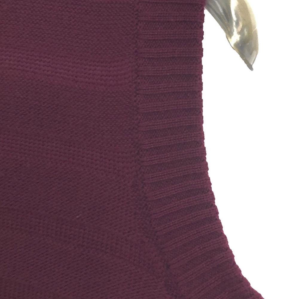 Yves Saint Laurent Wool V Neck Knit Vest 2 Purple Women Used